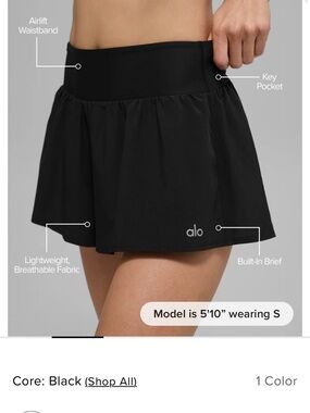 Alo Victory Running Short black size XS